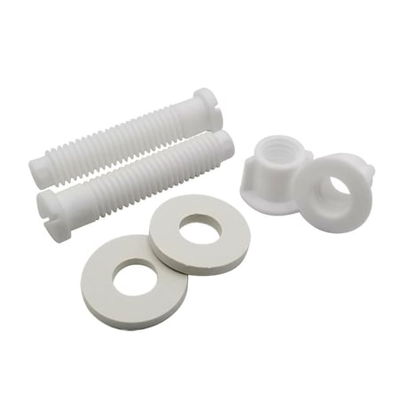 7/16 Inch X 2-1/4 Inch Plastic Toilet Seat Bolts Set